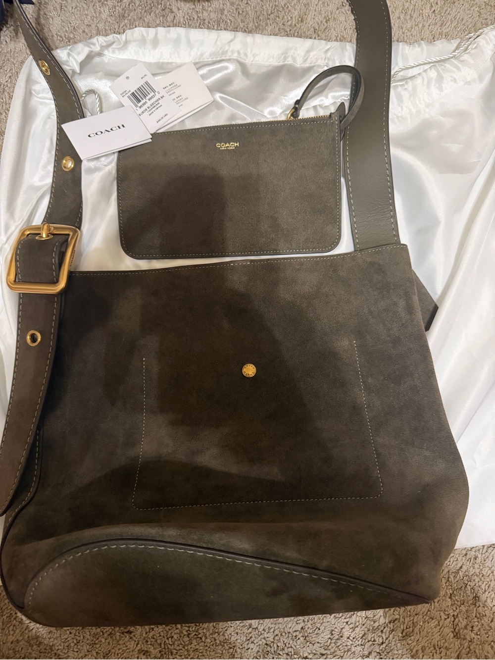 NWT Coach Suede Bleecker